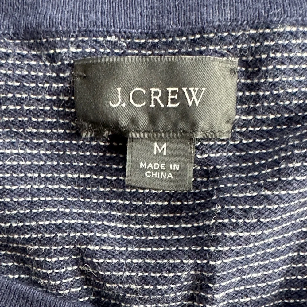 J. Crew Men's Navy and Charcoal Crewneck Sweater